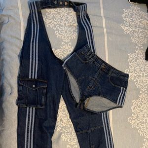 ❌SOLD❌Ivy Park Rodeo chaps and shorts Size L NWT